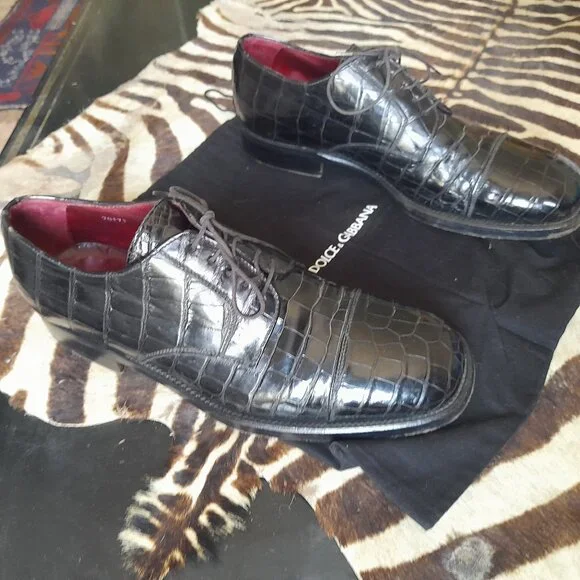 Dolce & Gabbana alligator Oxford and Monsieur Adam Ostrich shoes Sz. 9 or 42 007 Crocodile & Ostrich Dress Shoe – Max Leather Inc main image 2